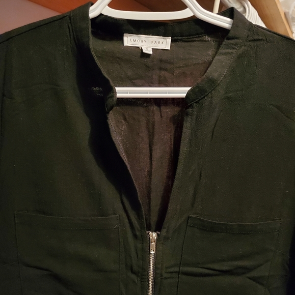 NWOT Emory Park short sleeve front zip jumpsuit - Picture 6 of 8